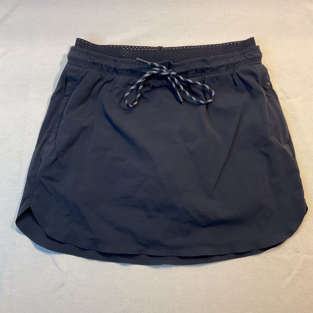 Athleta‎ Women's Navy Blue Shorts (Skort), Size 4, Drawstring Zip Pockets Tennis